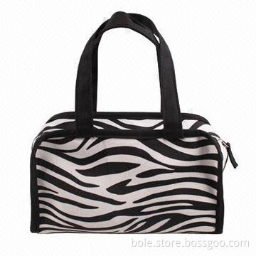 Promotional Cosmetic Bag with Leopard Pattern, Made of Microfiber with PVC Coating